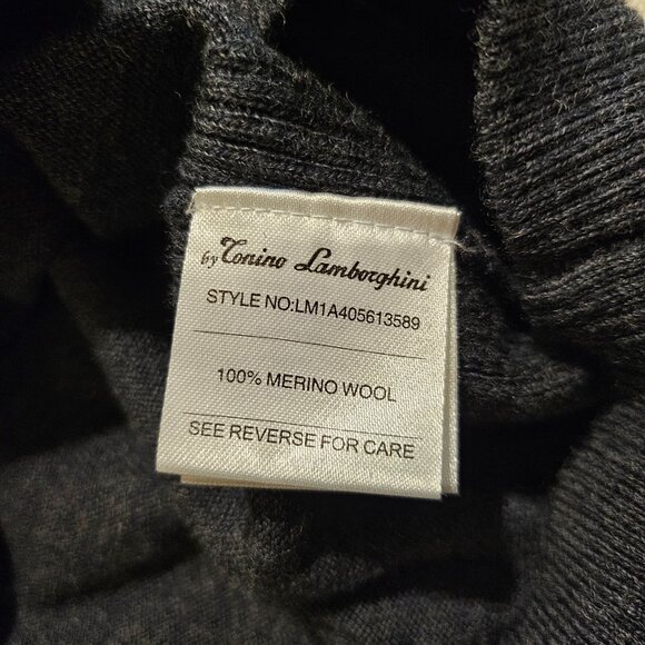 Tonino Lamborghini Men's Pull Over Wool Sweater - Size L - Picture 7 of 7